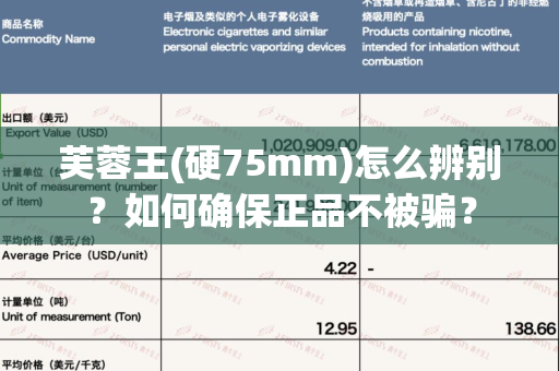 芙蓉王(硬75mm)怎么辨别？如何确保正品不被骗？